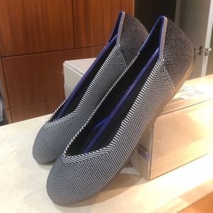 Rothys Grey Birdseye Flat NIB